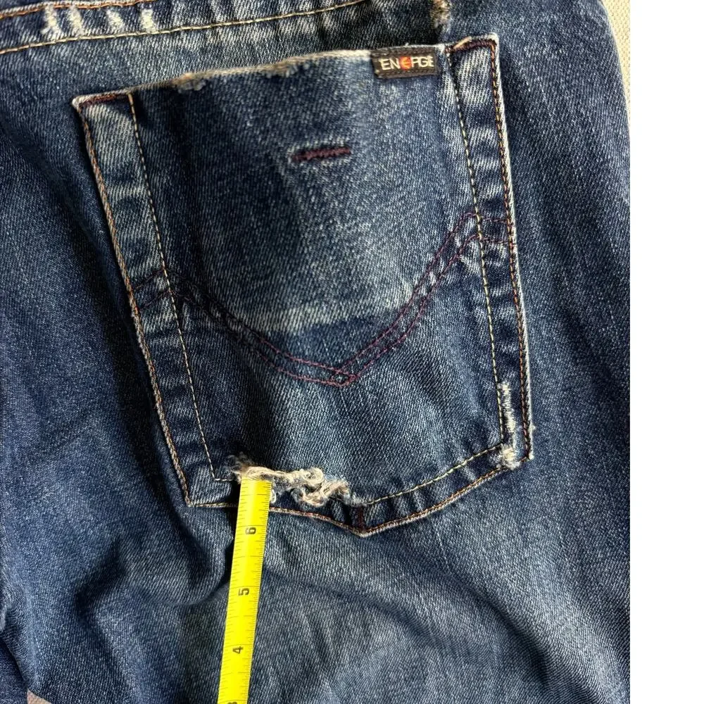 Vintage Energie Jeans Men's 33X34 Justin Distressed Jeans Straight Fit Y2K